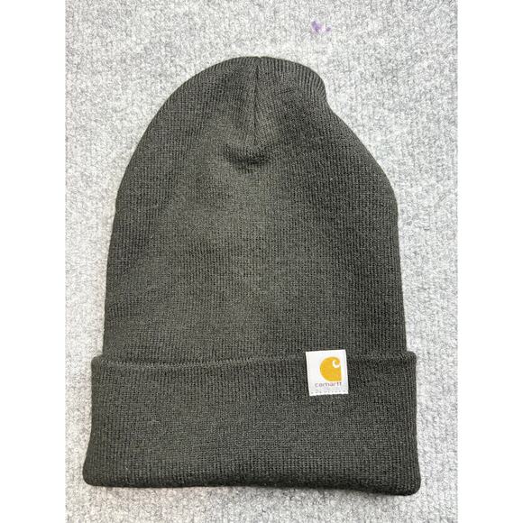Carhartt A18 Beanie Hat OS Black Cuffed Knig Logo Acrylic - Picture 1 of 4